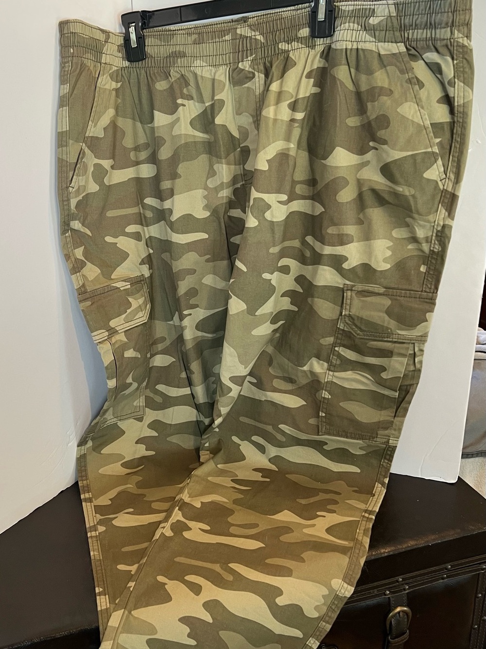 George Men's Camo Cargo Pants - Olive Green